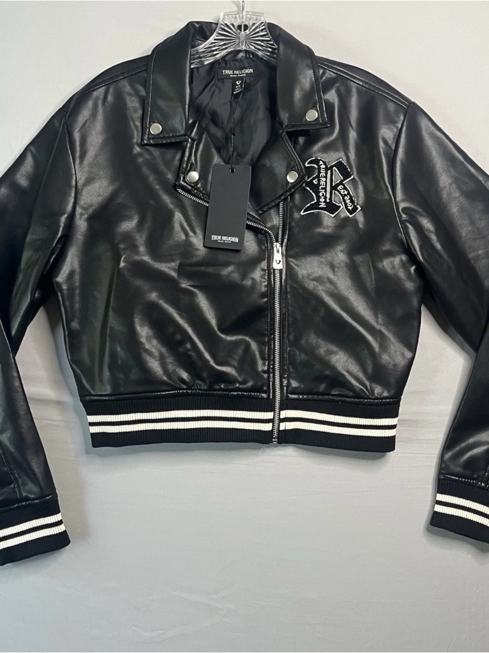 NEW True Religion Moto Bomber Jacket